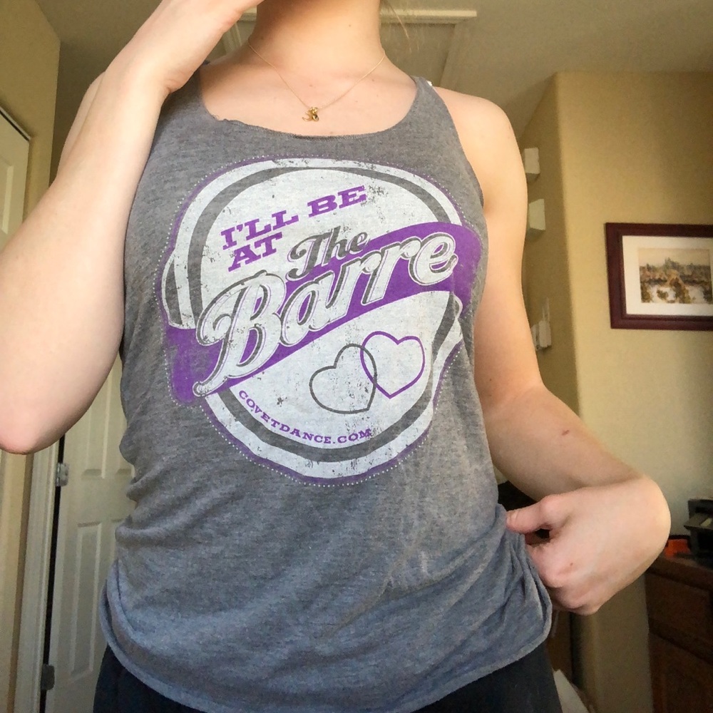 “I’ll be at the barre” dance tank top